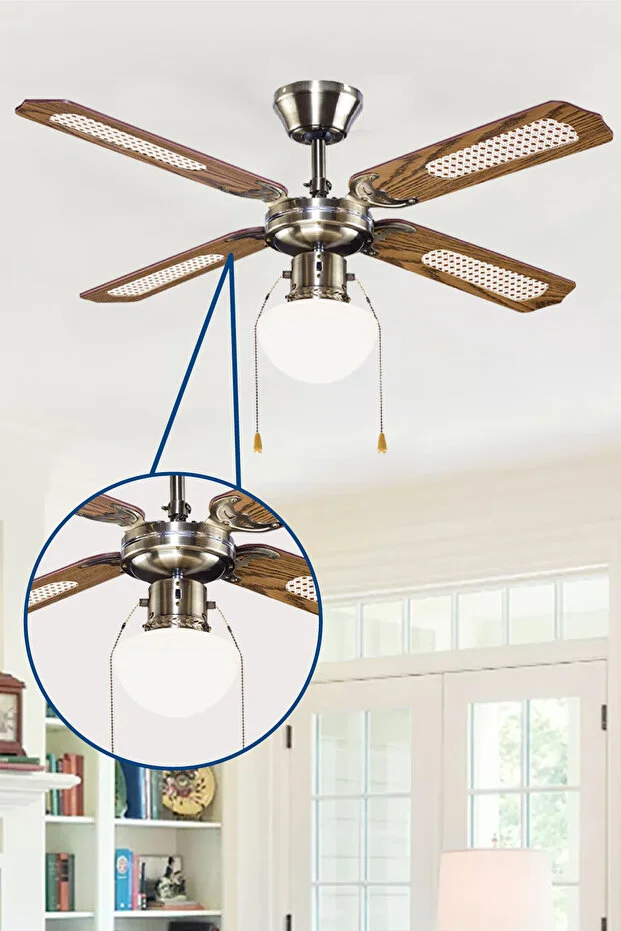 Blooma Goodhome Tavan Vantilatörü Ahşap Kanat 107 Cm